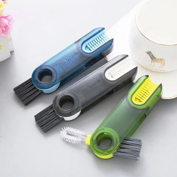 3 i 1 flaska Gap Cleaner Brush Multifunctional Cup Cleaner Br Gray