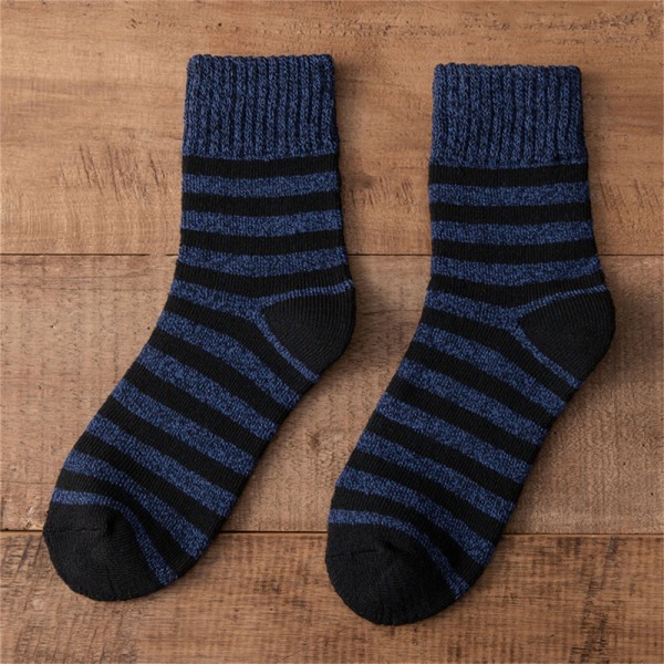 Menn Super tykke solid sokk stripete ullsokker mot kald snø I