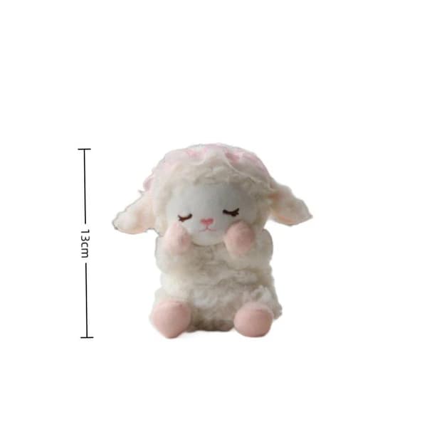 Tecknad Anime Mini Får Nyckelring Fluffig Mjuk Fylld Lammhänge