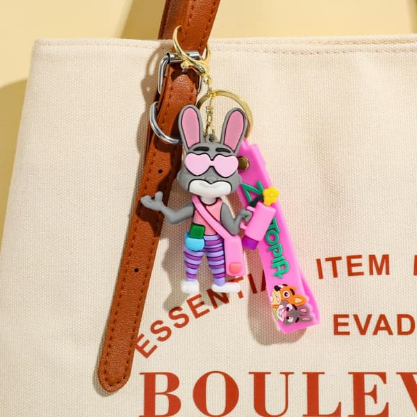Tecknad Zootopia Nyckelring e Judy Nick PVC Figur Nyckelring Baksida A9