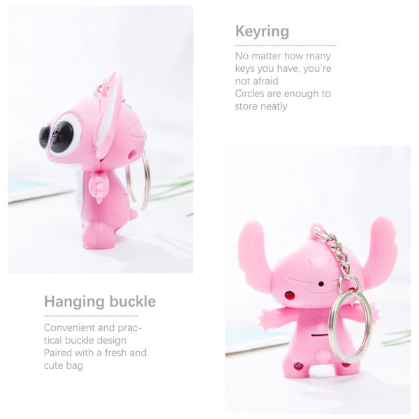 LED-nøkkelring Anime tegneseriefigurer Glødende nattlys A2