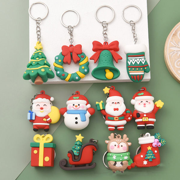 Julserie Tomte Julgran Nyckelringar För Ryggsäck A9