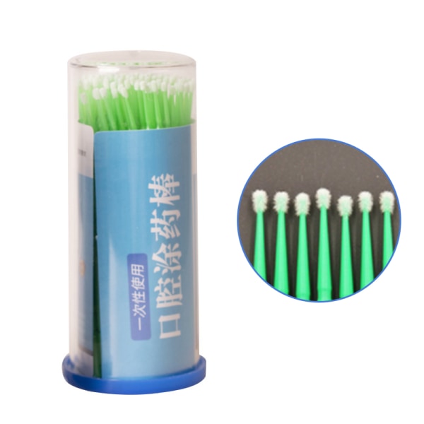 100 kpl/pullo hammashoidon kertakäyttöiset mikroharjat Micro Brush Exten Medium