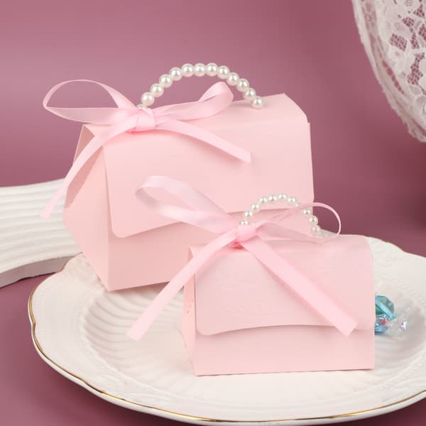 10PCS Pärla Bärbar Presentförpackning Bröllop Bärbar Souvenir Bröllop S