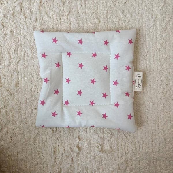 Vintage blommig prickig bomullsunderlägg gräddfärgad quiltad pläd A7