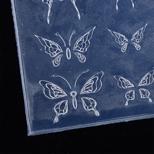 3D Silikon Negleform Blonder Blomst Sommerfugl Sløyfe Neglemaler A2
