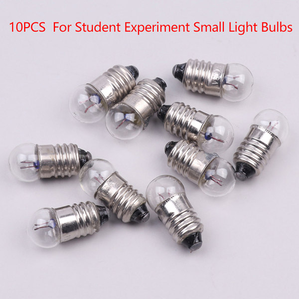 10STK Miniatyrrund 0,3A 2,5V Liten lyskanon for student