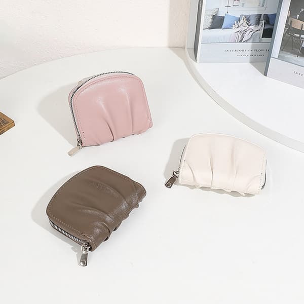 Stilig design Mini myntpung Ensfarget Allsidig Funksjon Sm Black