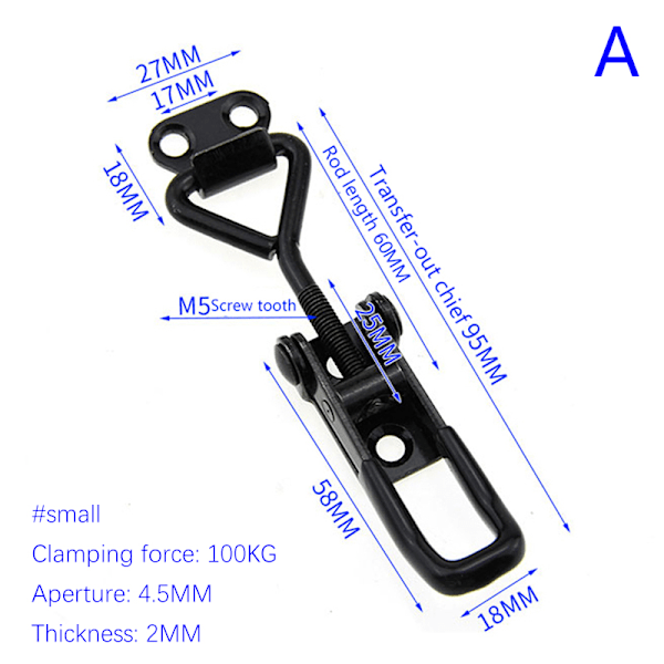 Toggle Lach Catch Toggle Clamp Justerbart skap A
