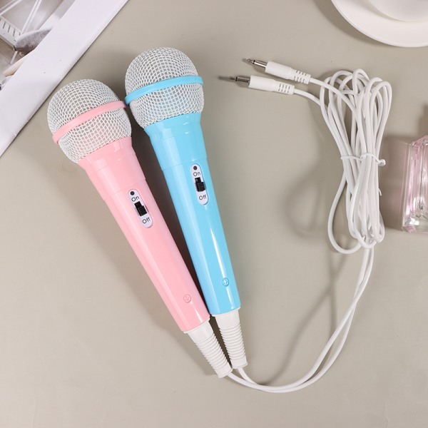 Kablet mikrofon 3,5 mm jack lettvekts sangmekanisme Home Ki Pink