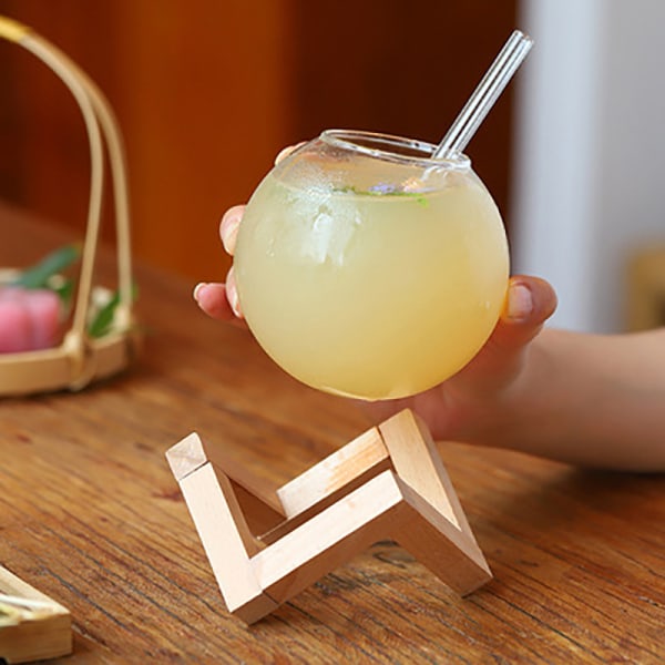 Cocktailglaskopp med träställ Creative Bar Glasdryck