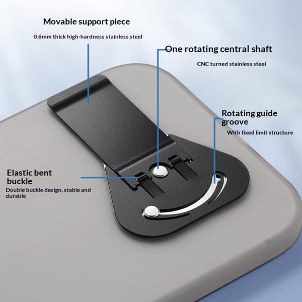 Vikbart surfplatteställ, ultratunt kickstand, praktisk telefonhållare Black Long