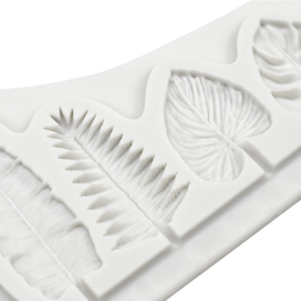 Palmebladssilikone Sugarcraft Form Harpiksværktøj Cupcake Bagning M