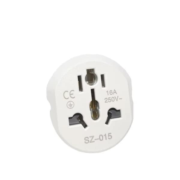 Universal rejseadapteromformer 16A 250V stikkontakt til AU White