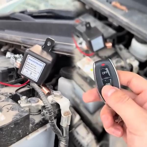 Trådløs fjernkontroll batterirelébryter bilstarter Black