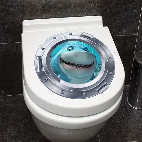 Vedenalaisen maailman WC-tarra Merieläimet Seinätarra Itse A7