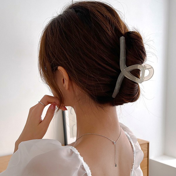 13 cm Large Jelly Color Clip Girl Hårnål Bakhode Hårnål Plat A8