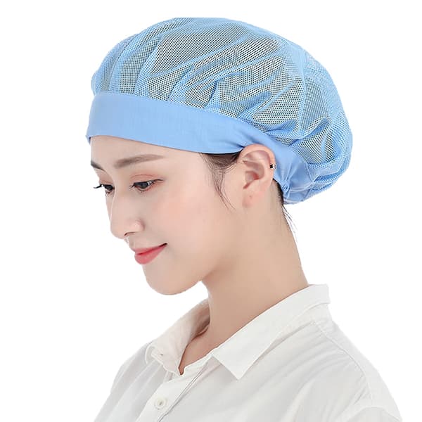 Unisex Elastiska Mesh Kepsar Café Bar Kök Restaurang Hotell Baka Light blue