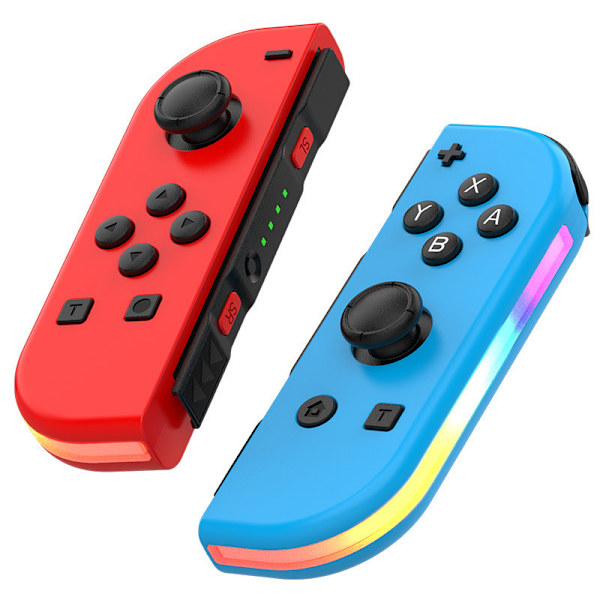 Joypad For Switch RGB Light Wake-up Vibration Glare Controller Green and Blue