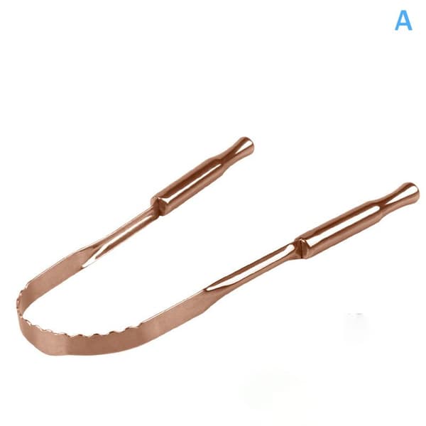 Tannet tunge renser skraper munnhygiene munn rustfritt Rose Gold A