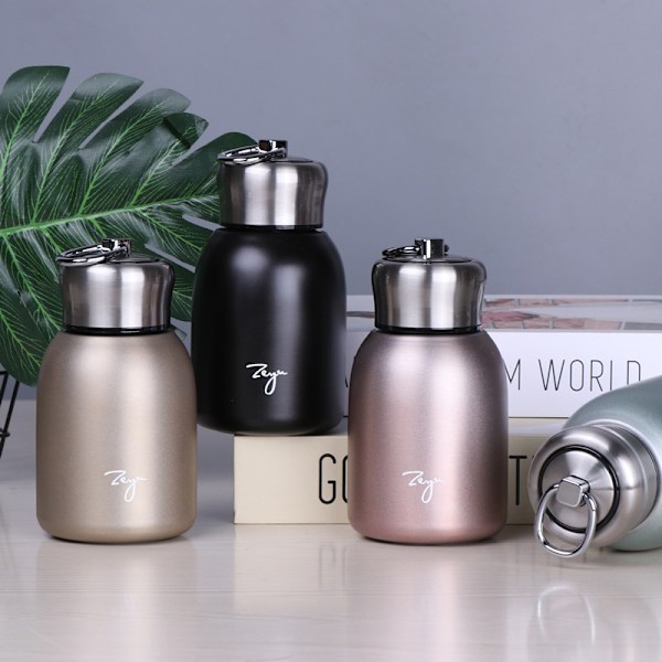 Mini kaffetermos bärbar resevattenflaska isolerad termos Green