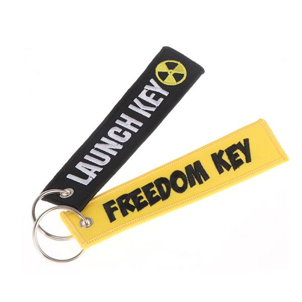 1 kpl Freedom Key Laugh Key raidallinen kirjonta avaimenperä koru K LAUCH KEY