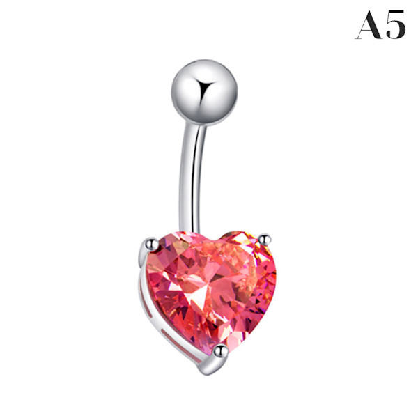 Färg Zircon Crystal Belly Button Ring Creative Butterfly Penda A3