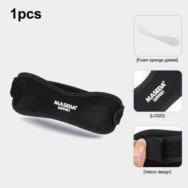 1 st Patella Sene Knäremmar Black 1pcs