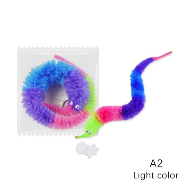 Magic Worm Prop Fuzzy Wiggly Worm Twisty Trick Toy Party Gift F Light Color