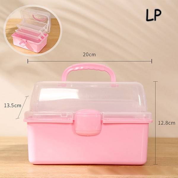 Barnens hårtillbehör förvaringslåda huvudrep hårnål e Gir Light pink