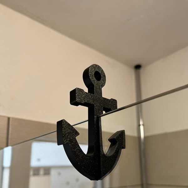 Ankerformet badeværelseskrog Black
