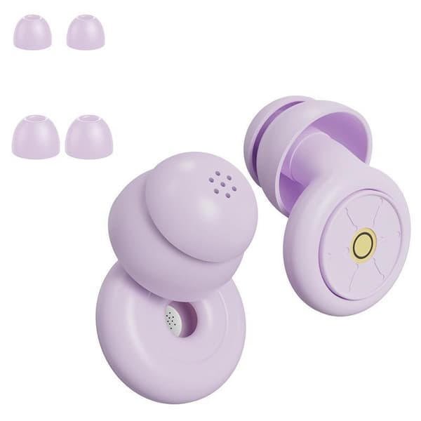1 set öronproppar för sömn brusreducering 50dB återanvändbar silikon Black