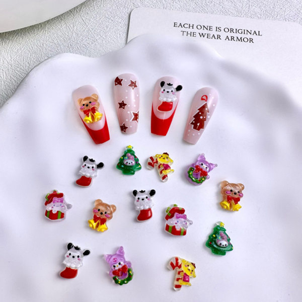 10 stk juletre Nail Art Ornamenter tegneserie Sanrio Decorati 6