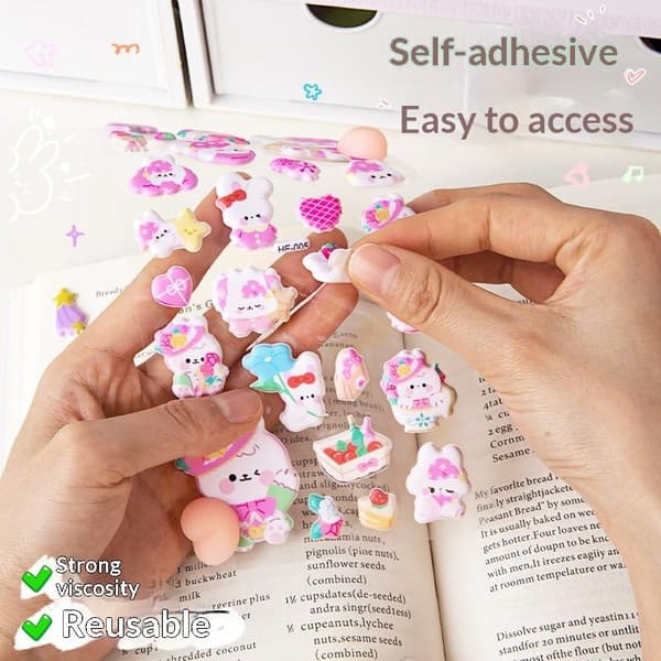 Valaiseva 3D e Eläimet Pieru Persikka Stereo Lievittää Stressiä Tarra A4