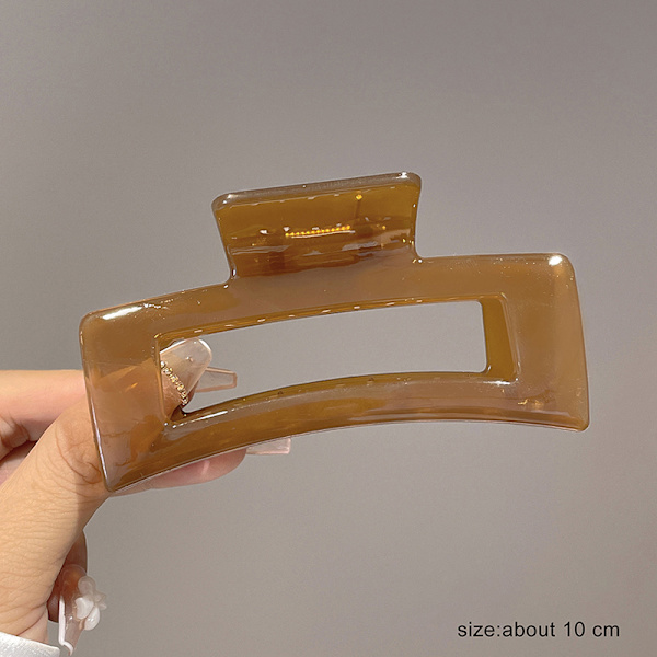 13 cm Large Jelly Color Clip Girl Hårnål Bakhode Hårnål Plat A8