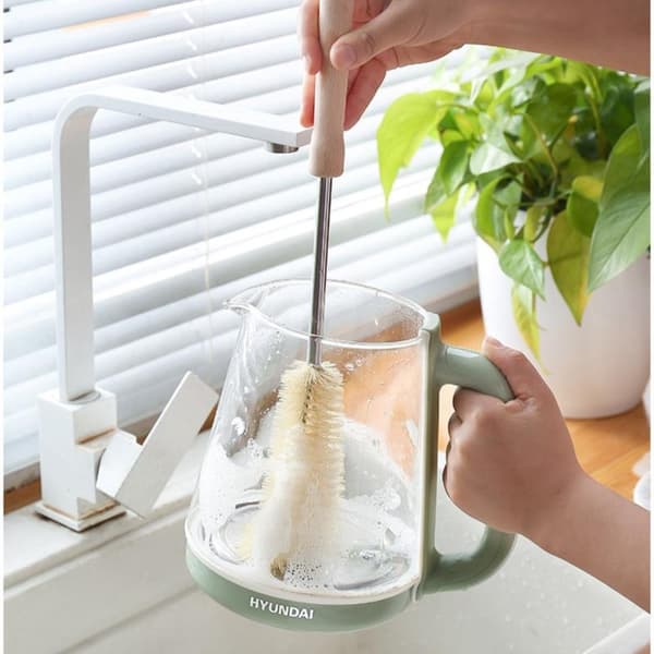 Träkoppborste Koppskrubb Glasrengöringsborste Glaskopp Cle 40*7cm