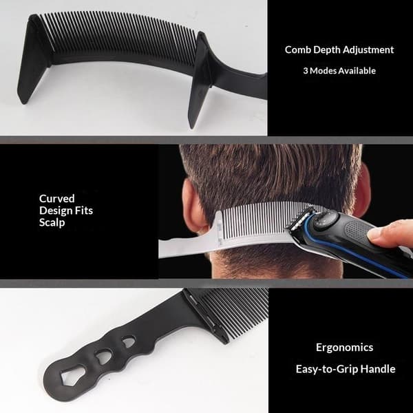 Barber Flat Top Hårkam Buet Hårklipping Buet Posi White