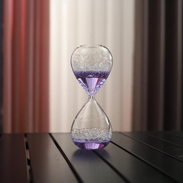 1 stk. boblesyngende krystalboblesyngende timer håndlavet håndværk Transparent S