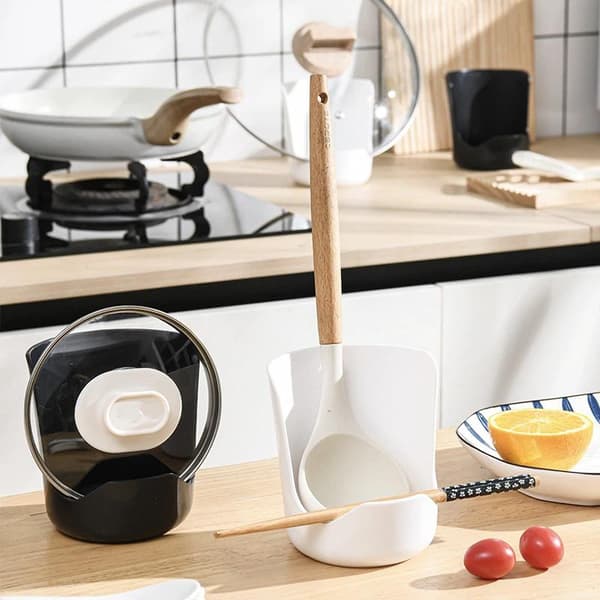 Kermanvärinen liukumaton keraaminen lastanpidike, lämmönkestävä mini Black