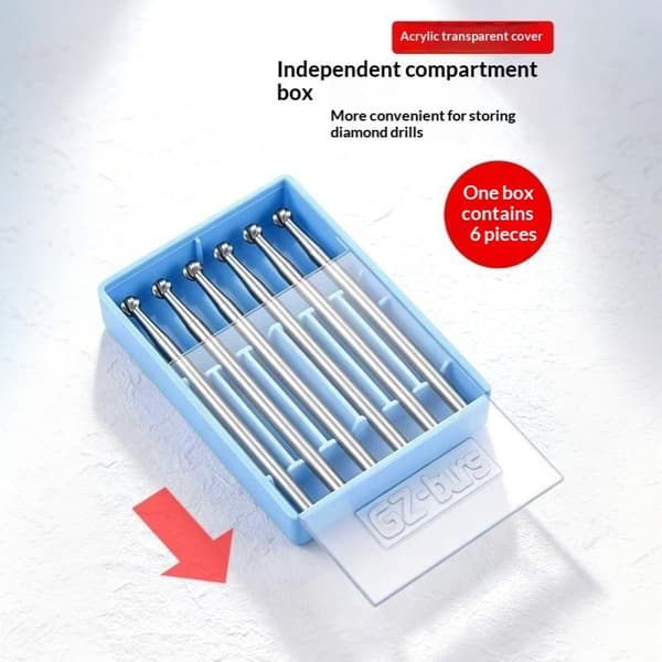 6 stk. 0,3-2,3 mm kuglefræsere HSS smykke gravering udskæring 2,35 skaft 2mm