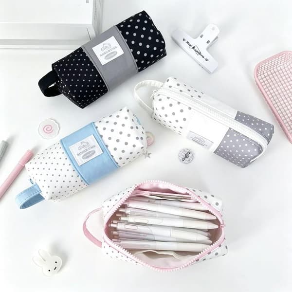 e Polka Dot Suurikokoinen Penaali Kannettava Paperitavaroiden Säilytys A4