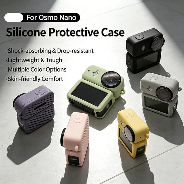 Silikonskyddsfodral för Osmo Nano tumkamera, anti-fall D Pink