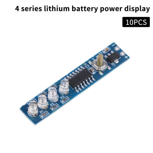 10 st 1-4S Enkel 3,7V 18650 Litiumbatterikapacitetsindikator A4