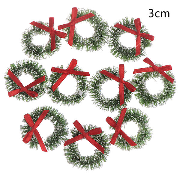 10st Mini Julkransar Miniatyr Trädgård Heminredning D A3