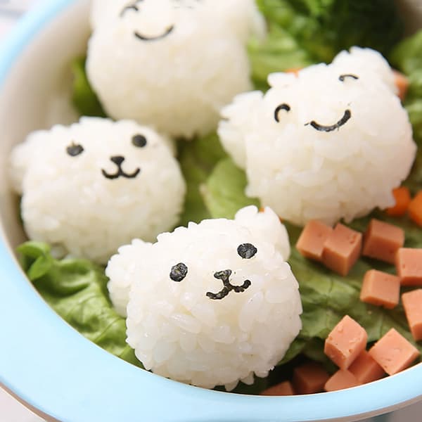 1Set Barn DIY Sushi Risbollar Formar Björnar Baby Sushi Maker Kitc 3.5*7.5*9cm