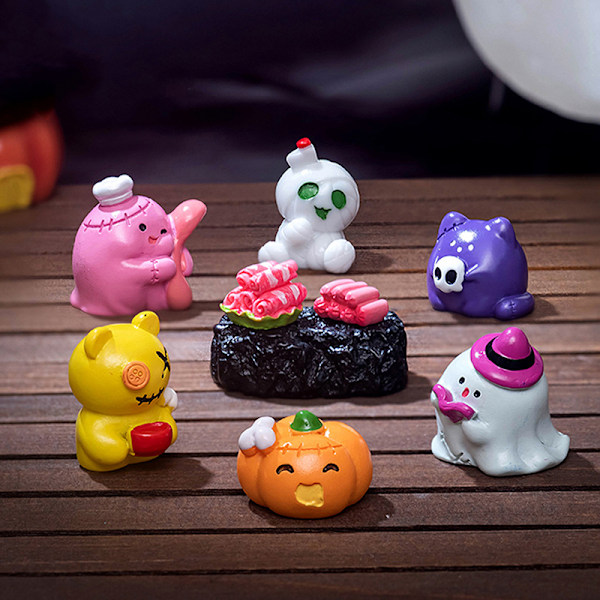 Mini Halloween-statyett, mikrolandskapsdekoration, instrumentbräda A6