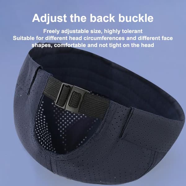 Mode Retro Enfärgad Brättlös Docker-keps Snabbtorkande Justerbar Dark blue