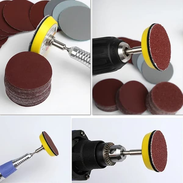 100 stk sett 2 tommers slipeskiver pute kit for drillkvern med B