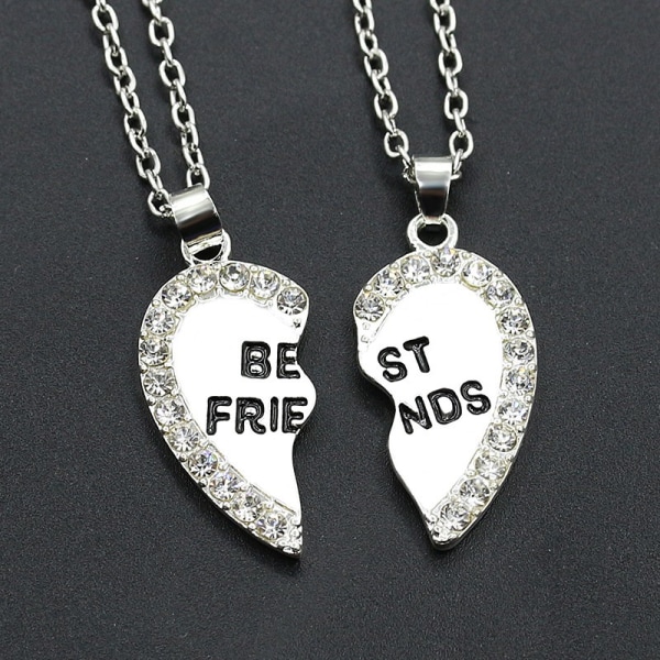 BFF kaulakoru naisten kristalli sydänriipus Best Friend Letter Muualle gold