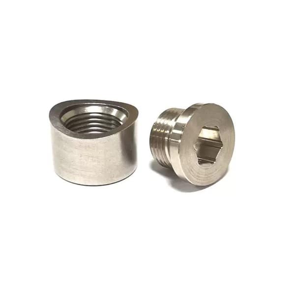 Gevind iltsensor Bung rustfrit stål møtrik fitting svejsning M18 1set
